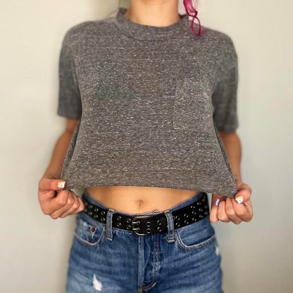 NWOT Urban outfitters/ Project Social T cropped Heather Grey Tshirt - Picture 5 of 5